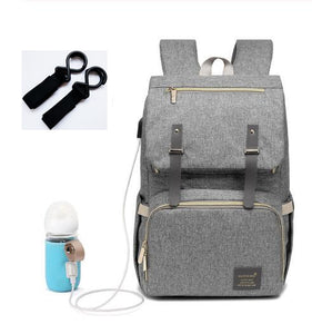 KIT 4 EM 1- MOCHILA+USB+AQUECEDOR DE MAMADEIRA+GANCHO DE PENDURAR BOLSA